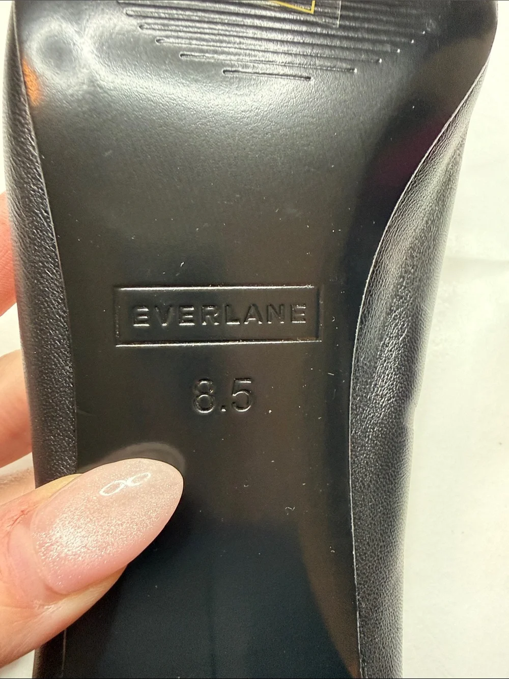 Everlane The Day Heel Black Leather Shoes Size 9 Minimal Classic Chic - Picture 7 of 9